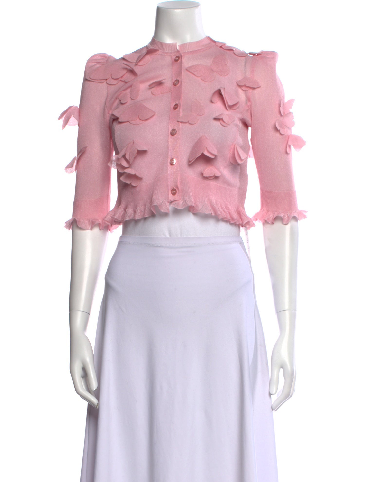 Coperni Off-The-Shoulder Three-Quarter Sleeve Crop Top w/ Tags