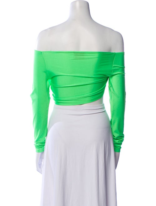 Coperni Off-The-Shoulder Long Sleeve Crop Top