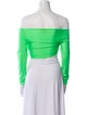 Coperni Off-The-Shoulder Long Sleeve Crop Top