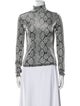 Coperni Animal Print Turtleneck Top