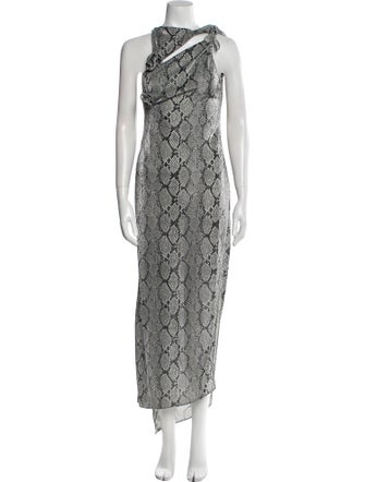 Coperni Animal Print Long Dress