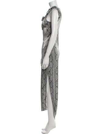 Coperni Animal Print Long Dress