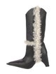 Coperni Leather Faux Fur Trim Boots