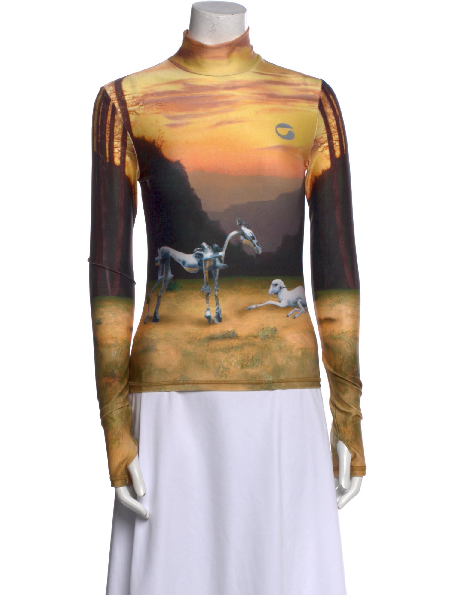 Coperni Printed Turtleneck Sweatshirt
