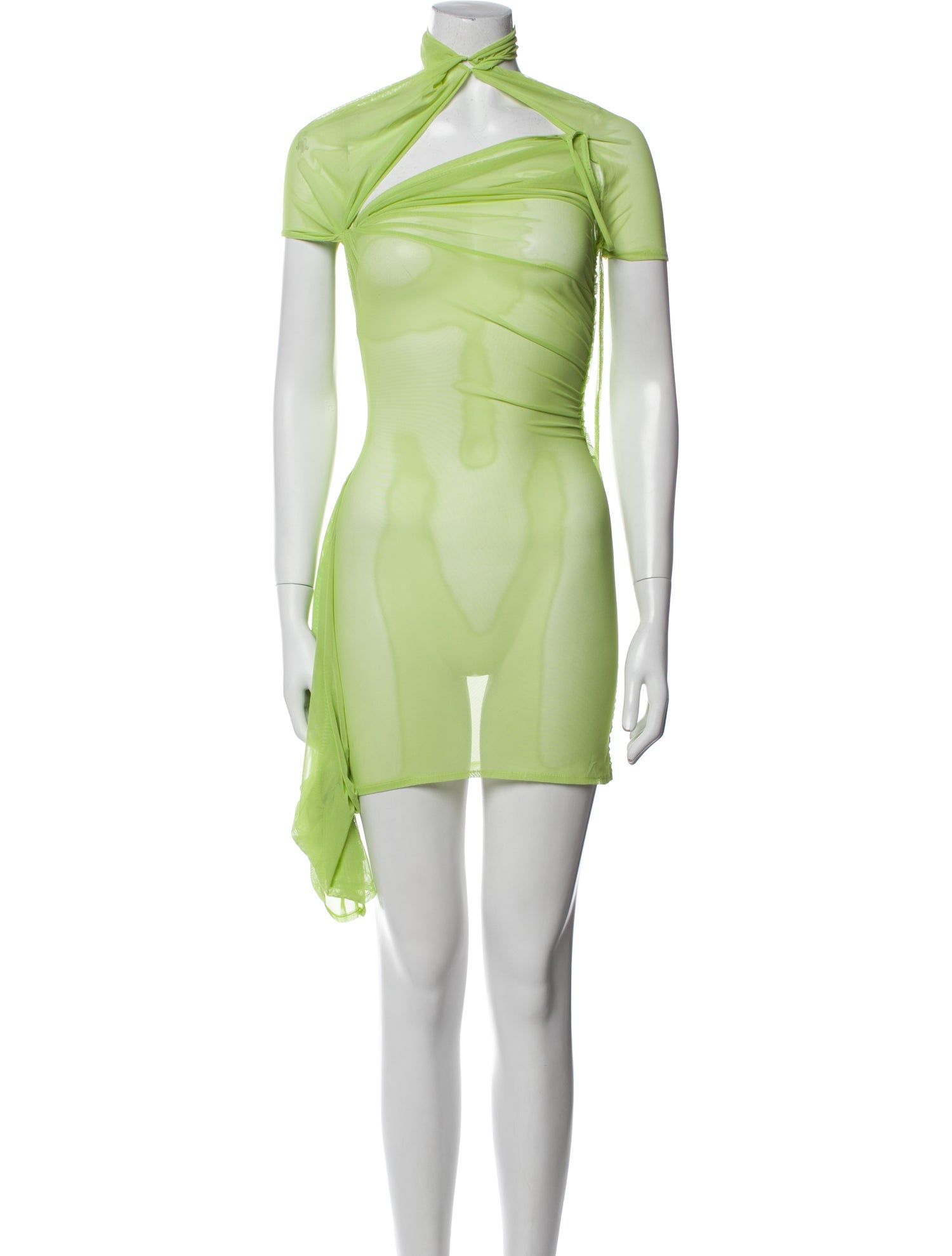 Coperni Mock Neck Midi Length Dress