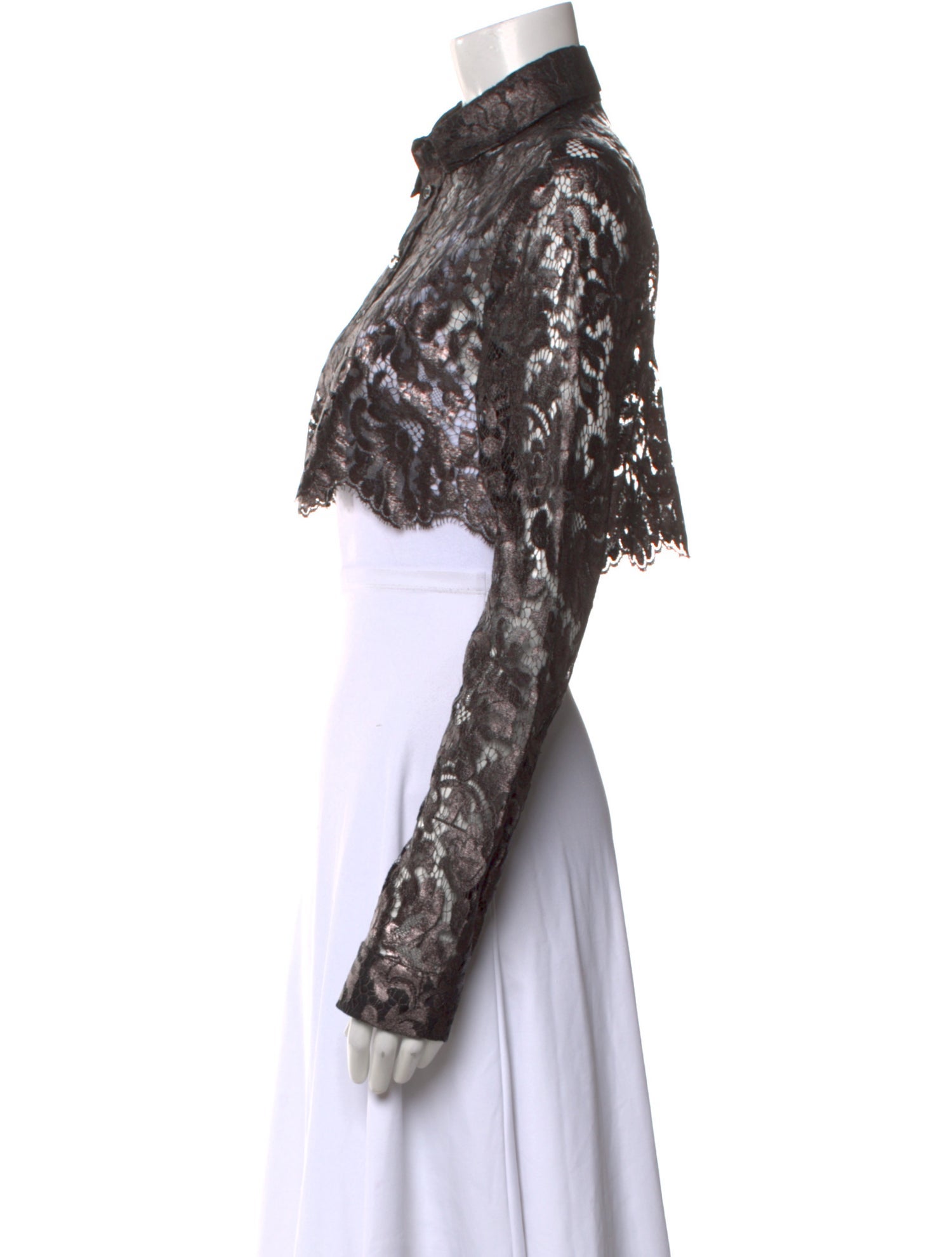 Coperni Lace Lace Pattern Crop Top