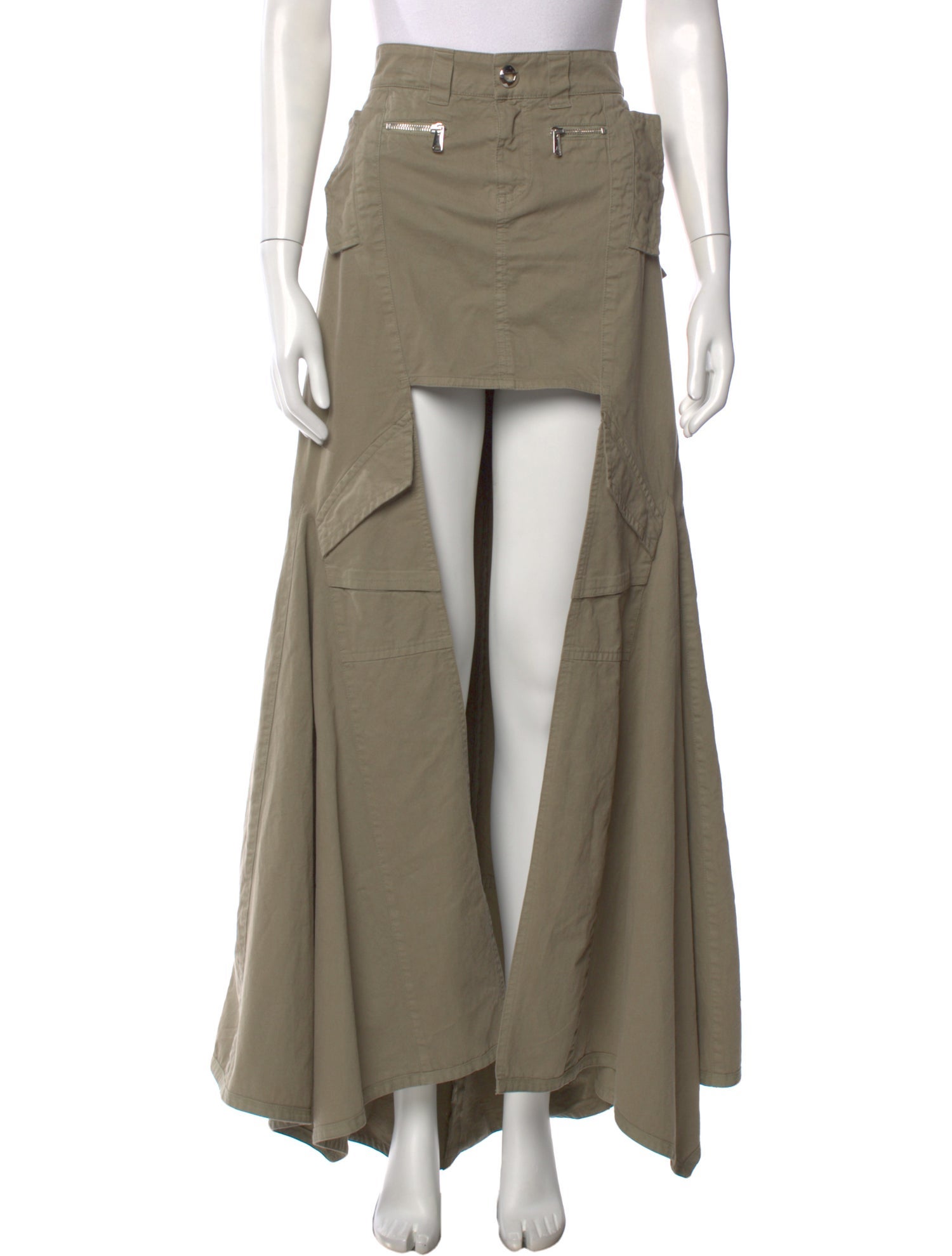 Coperni Pleated Accents Long Skirt