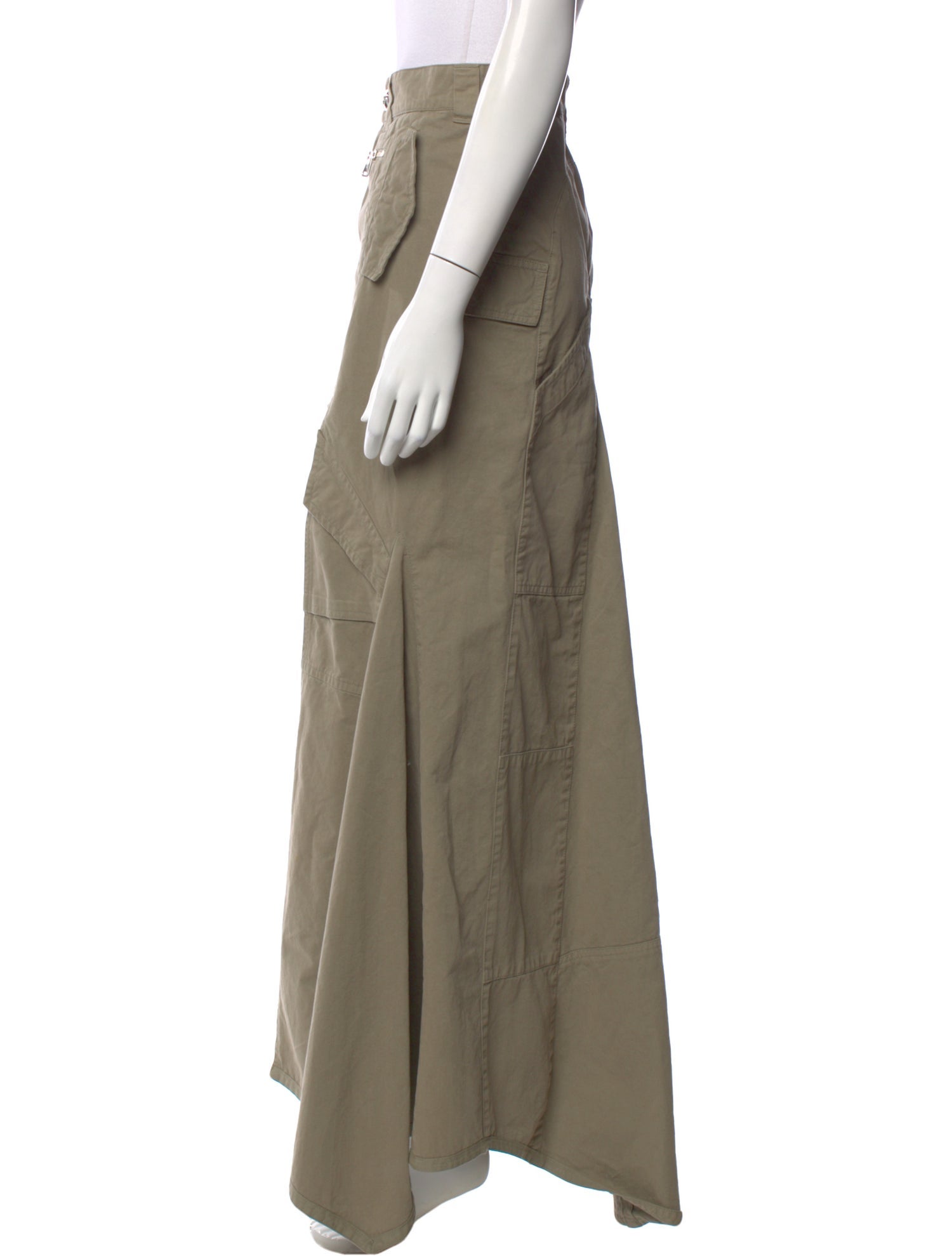 Coperni Pleated Accents Long Skirt