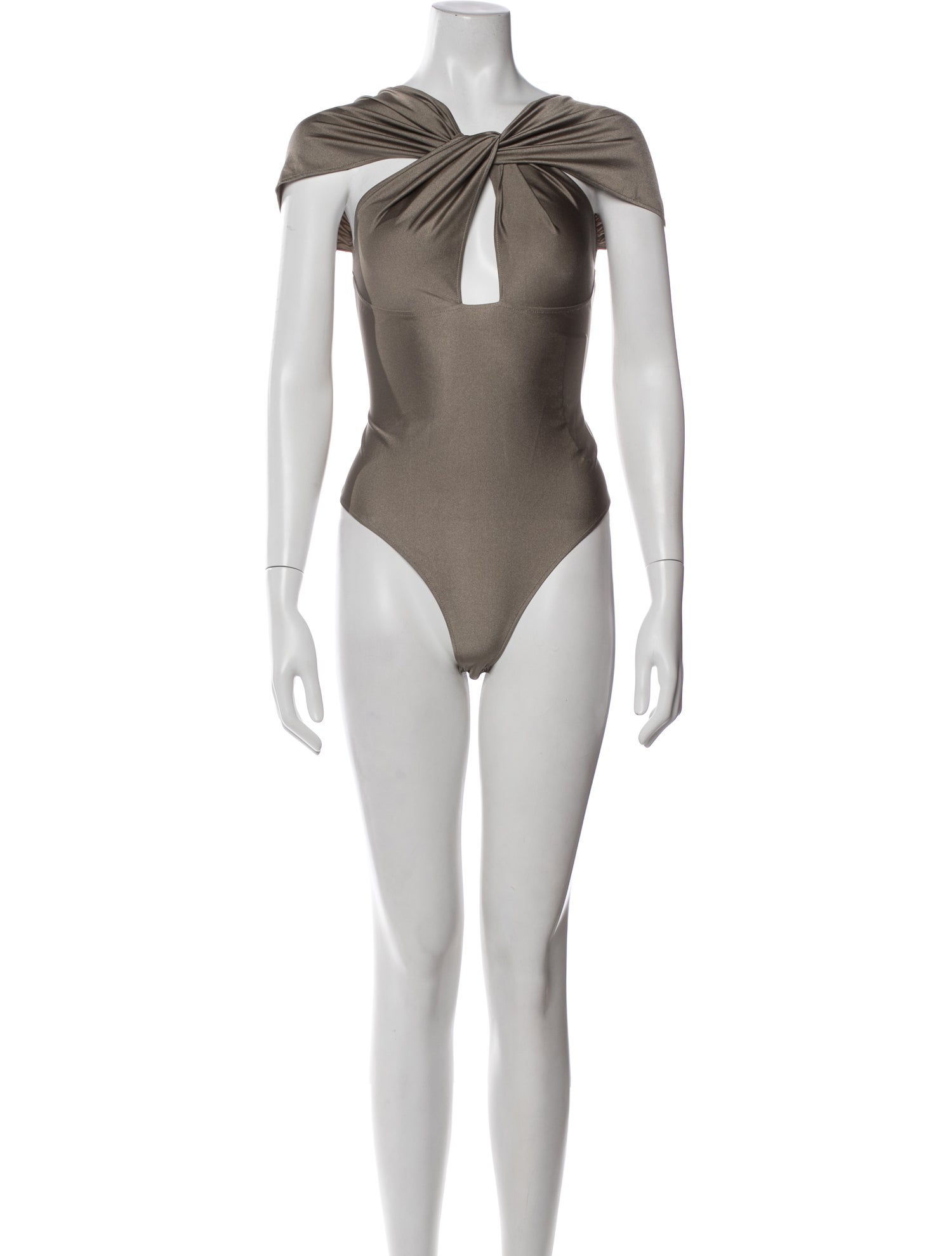 Coperni Plunge Neckline Short Sleeve Bodysuit