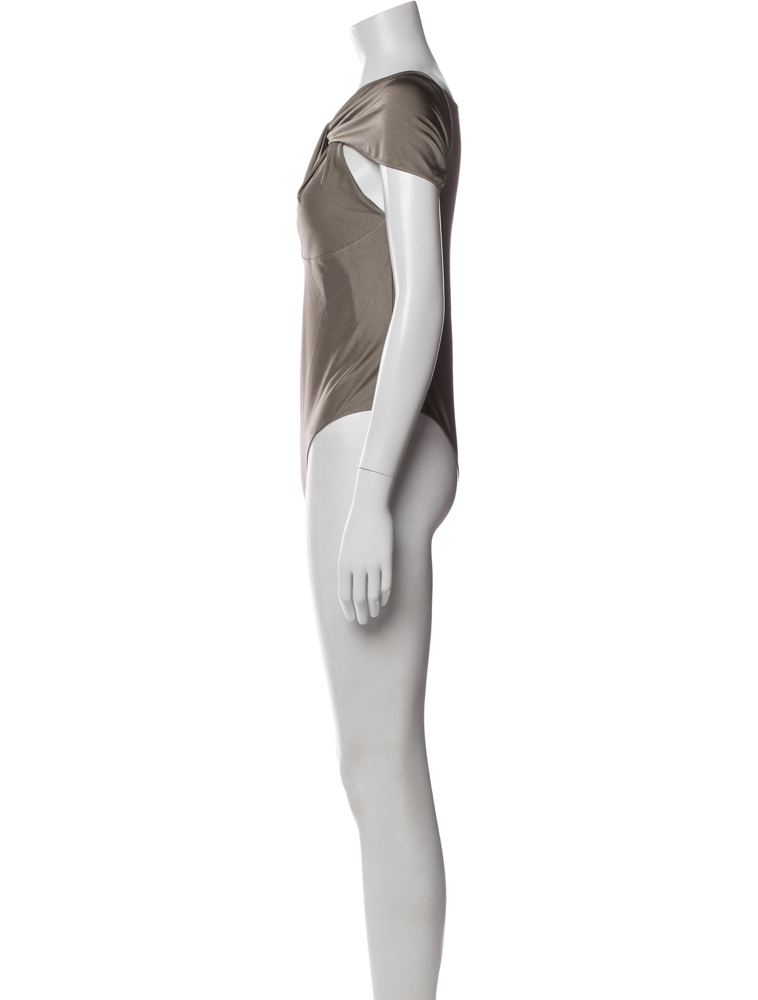 Coperni Plunge Neckline Short Sleeve Bodysuit