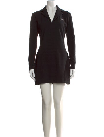 Pre-owned Coperni Virgin Wool Mini Dress In Black