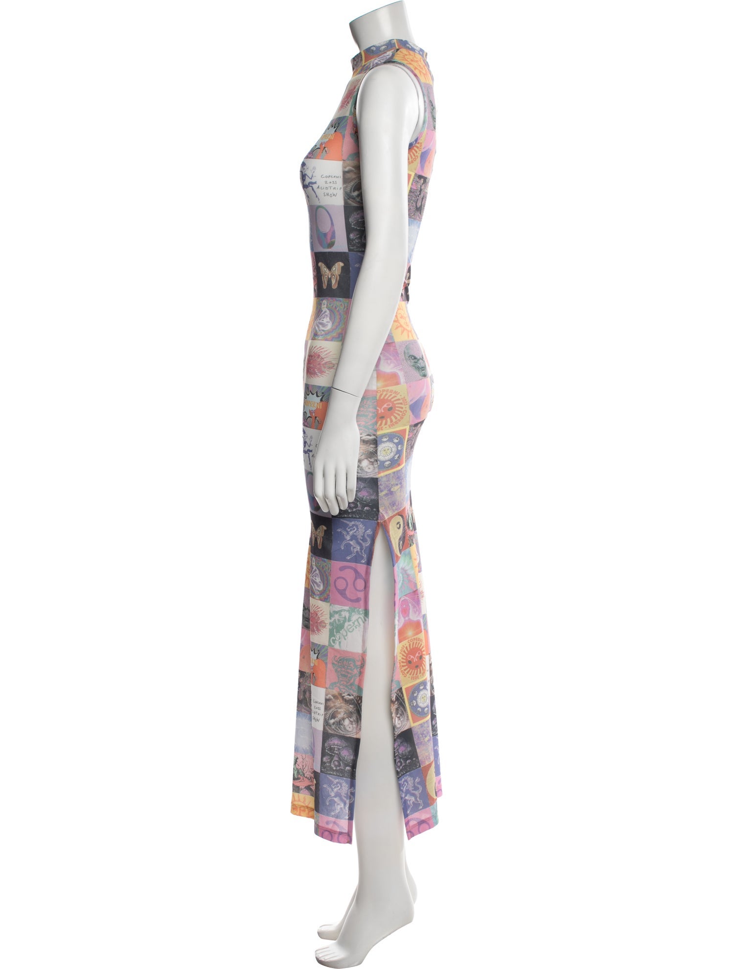 coperni mesh dress Coperni Striped Sheer Polo Dress