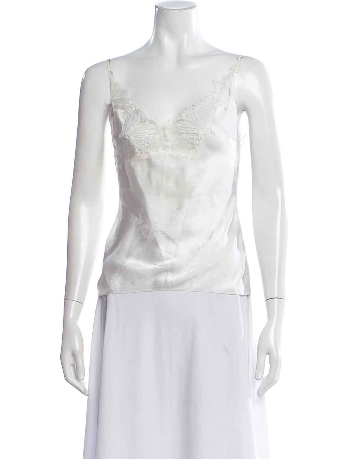 Coperni Lace Pattern V-Neck Top