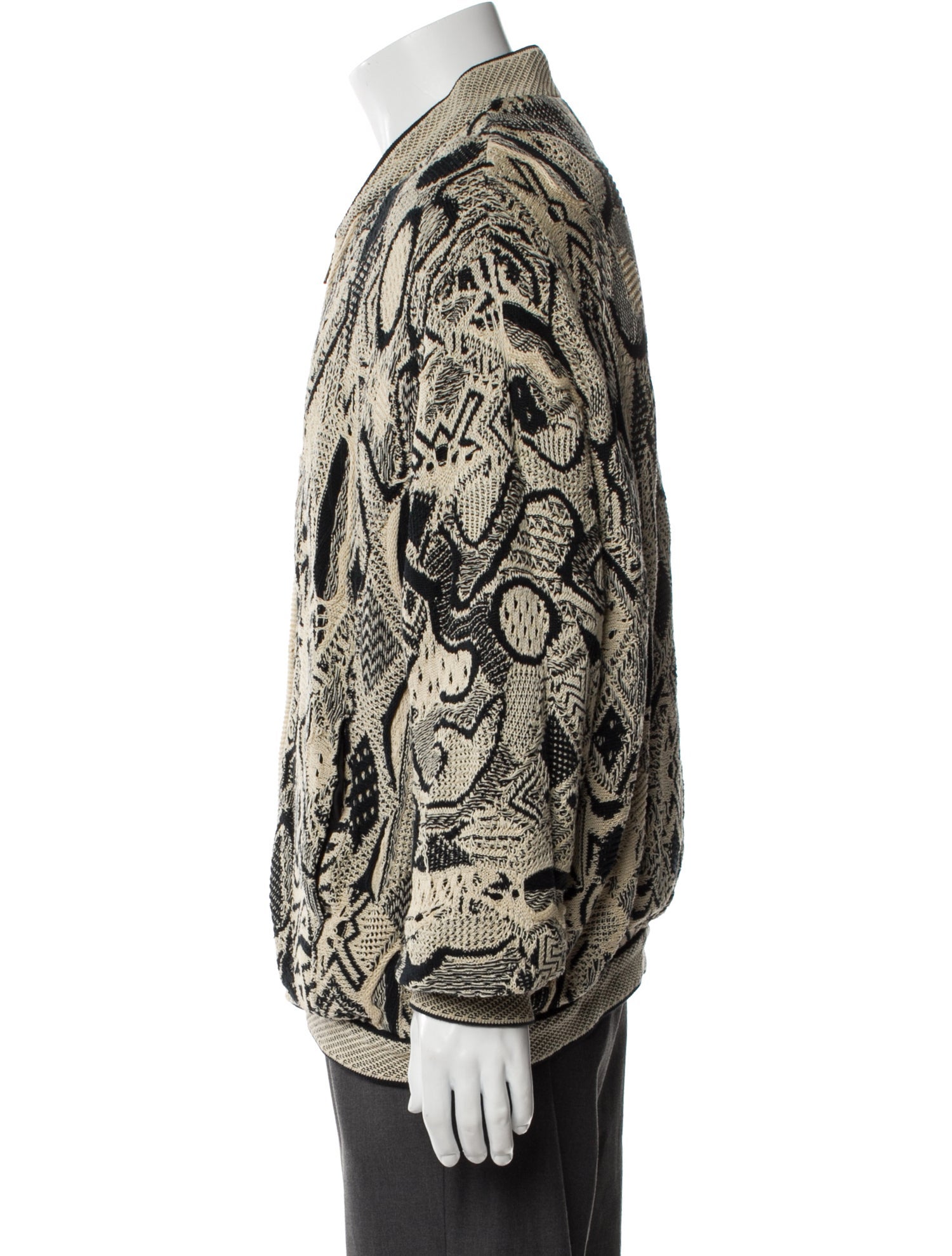 Coogi Printed V-Neck Cardigan