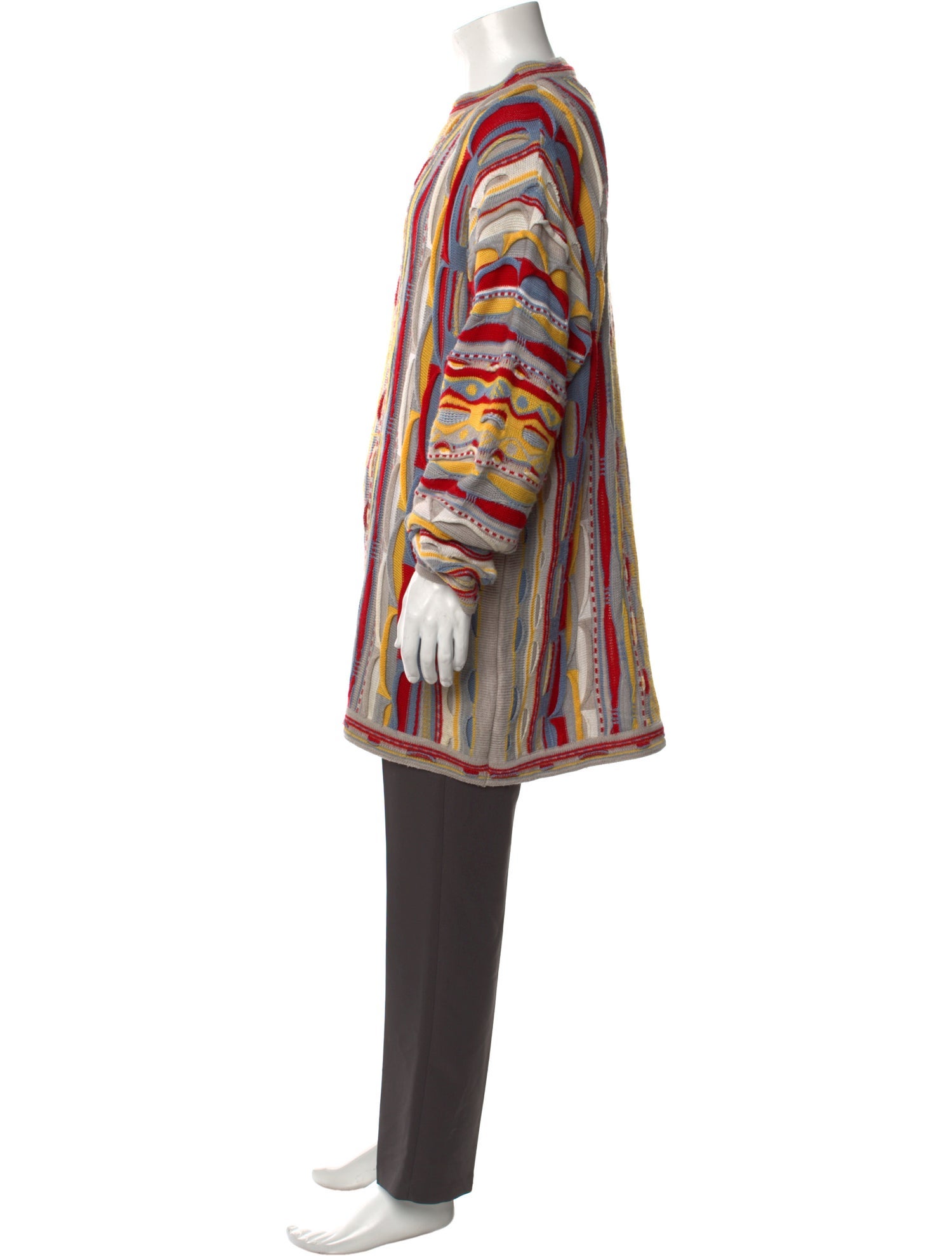 Coogi Striped Crew Neck Pullover