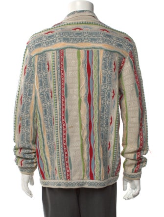 Coogi Patterned Collar Pullover