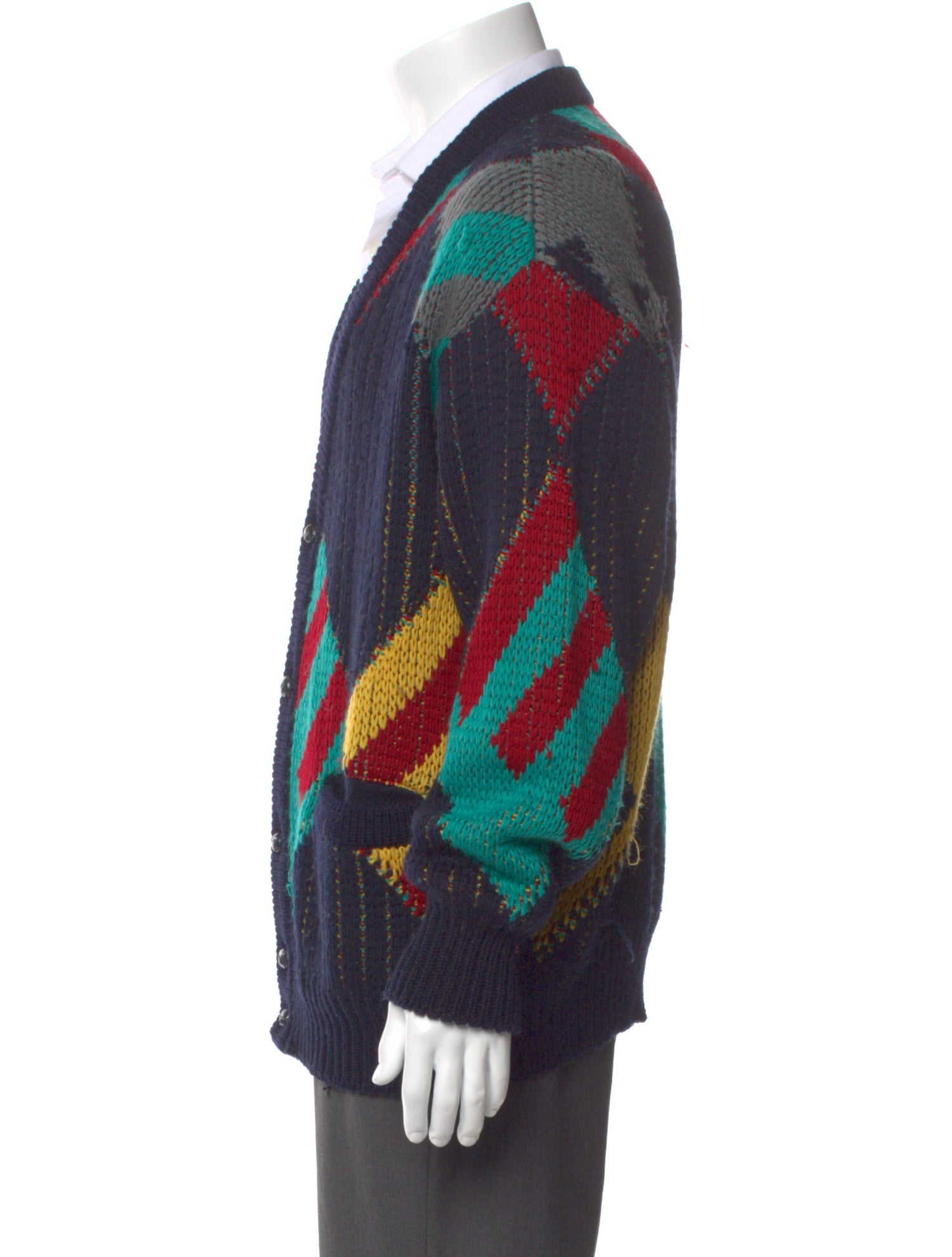 Coogi Wool Printed Cardigan
