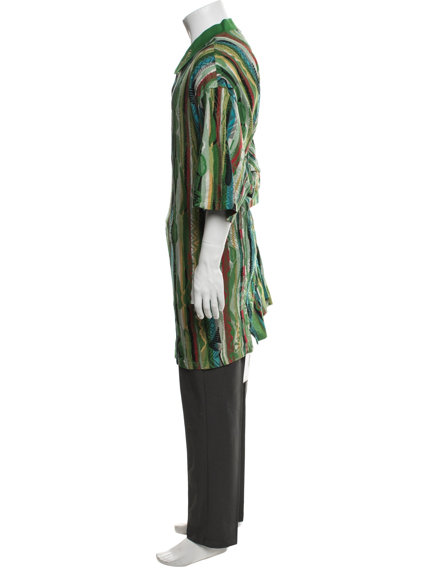 Coogi Patterned Collar Polo Shirt