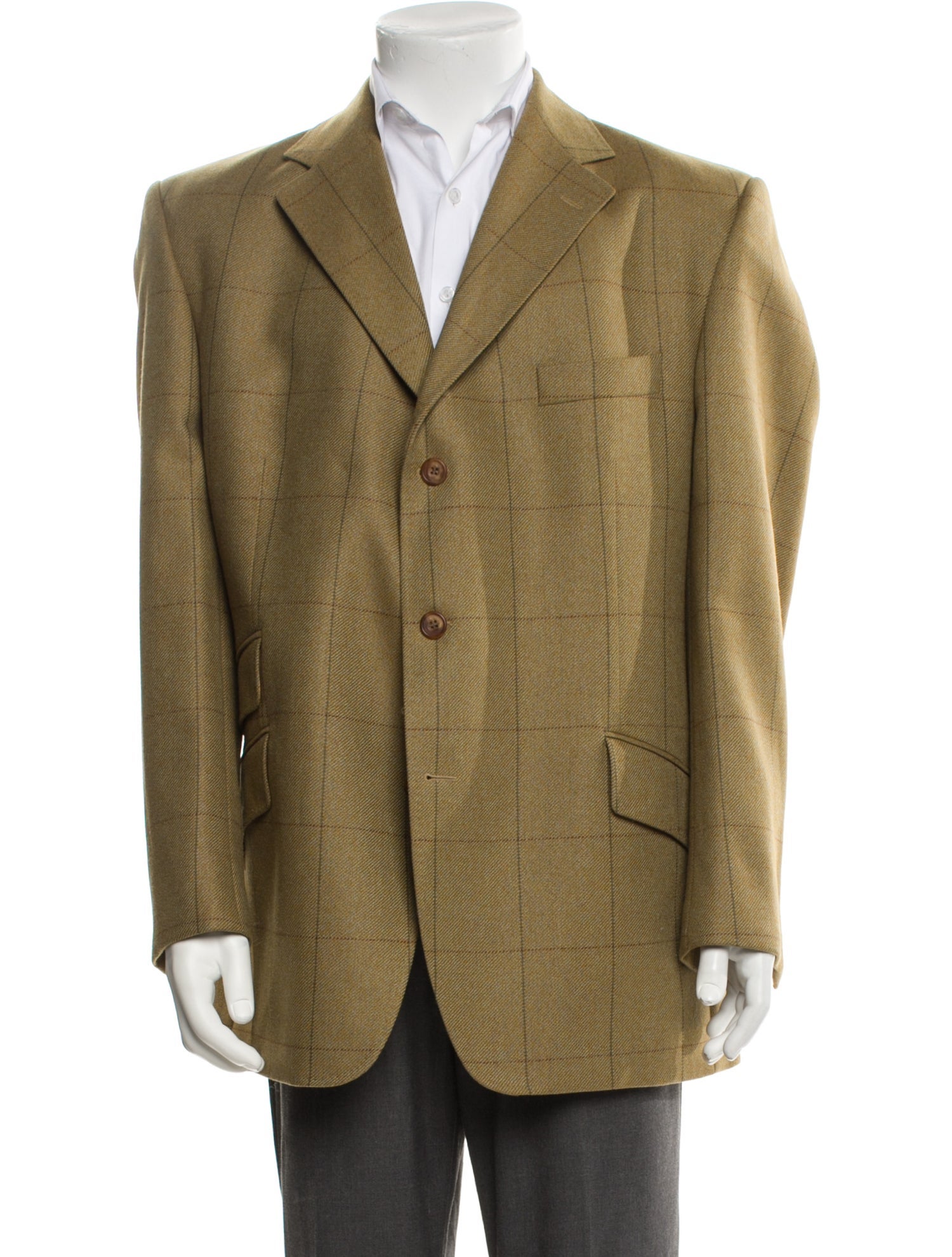 Country Classics C. & D. RIGDEN & SON Wool Plaid Print Blazer