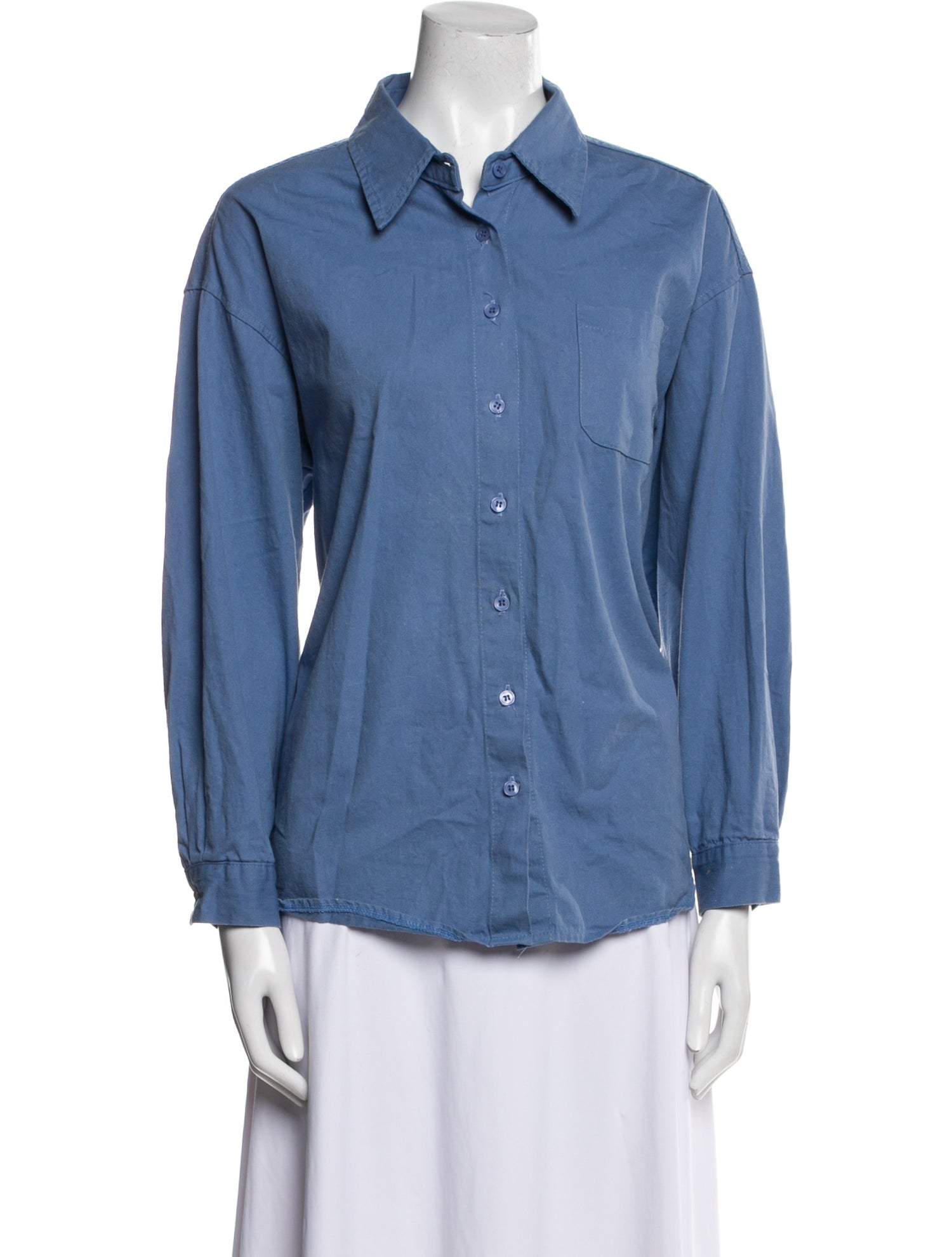 COMMAS Long Sleeve Button-Up Top