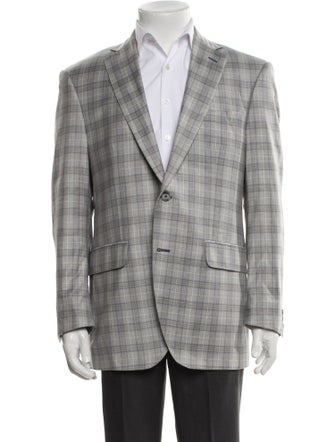 COPPLEY Wool Plaid Print Blazer