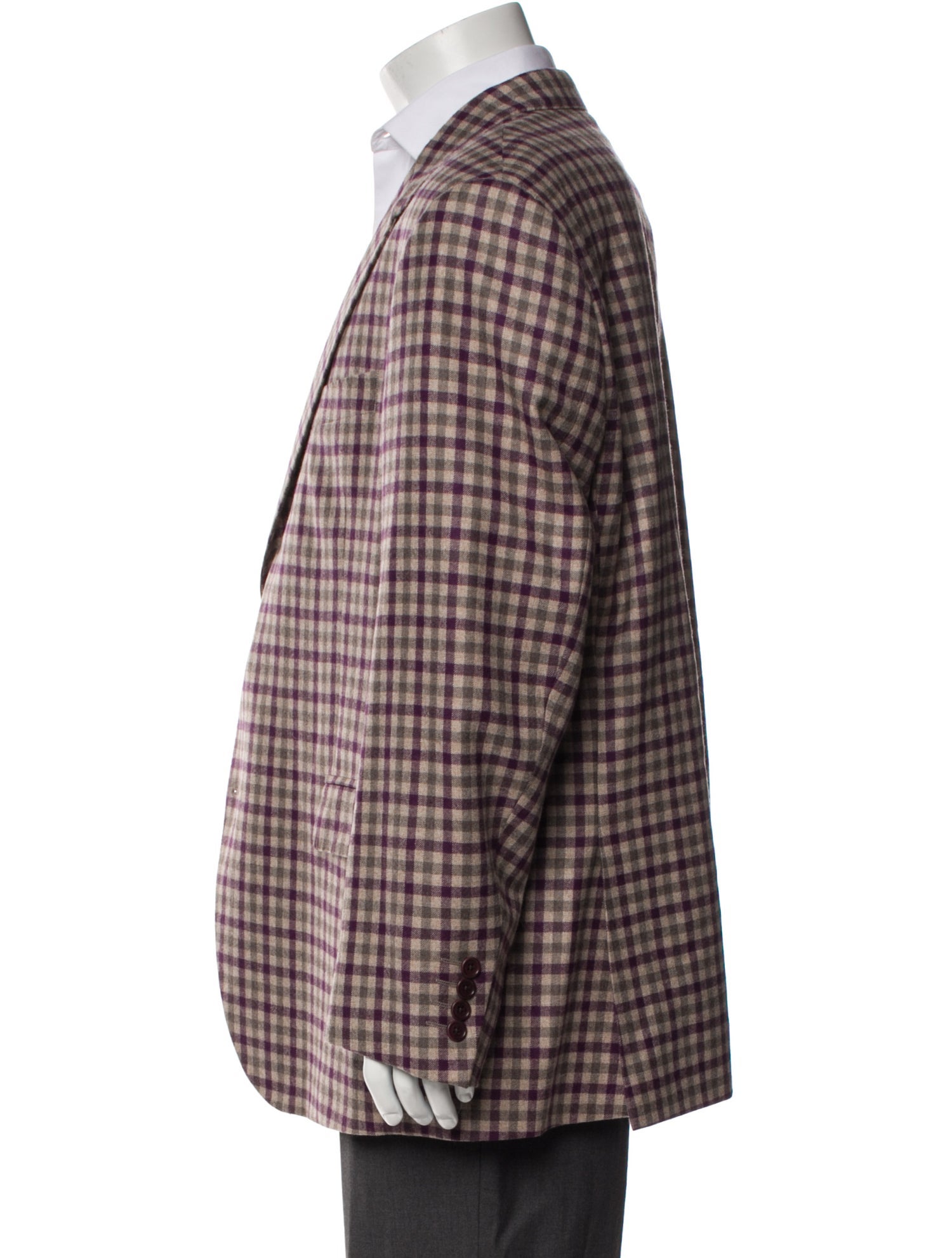 COPPLEY Wool Plaid Print Blazer