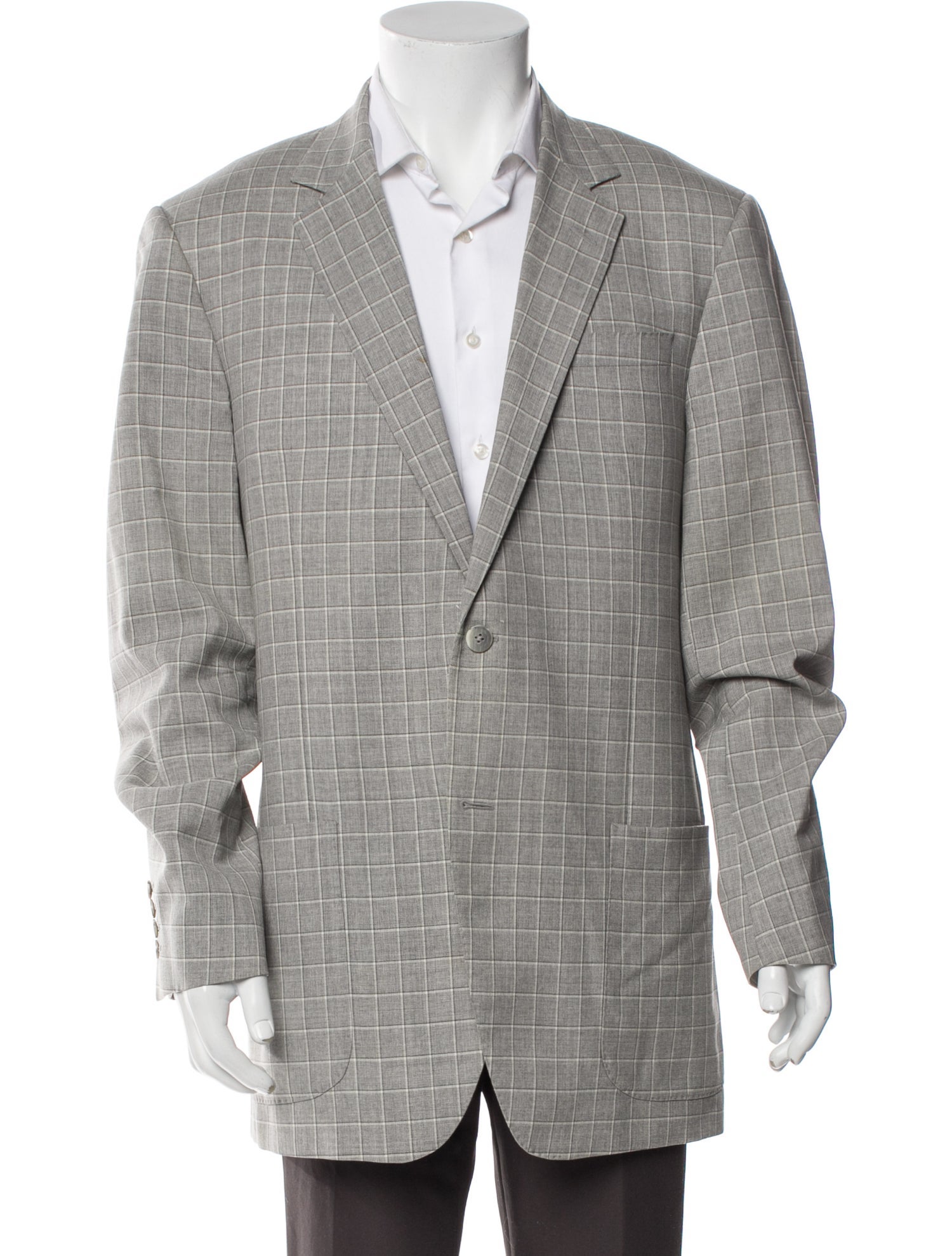 COPPLEY Wool Plaid Print Blazer