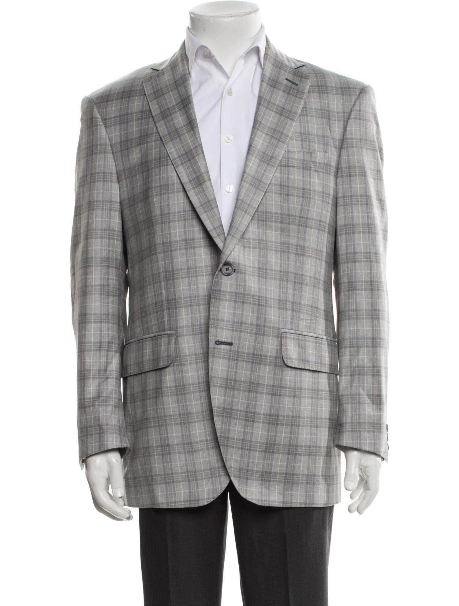 COPPLEY Wool Plaid Print Blazer