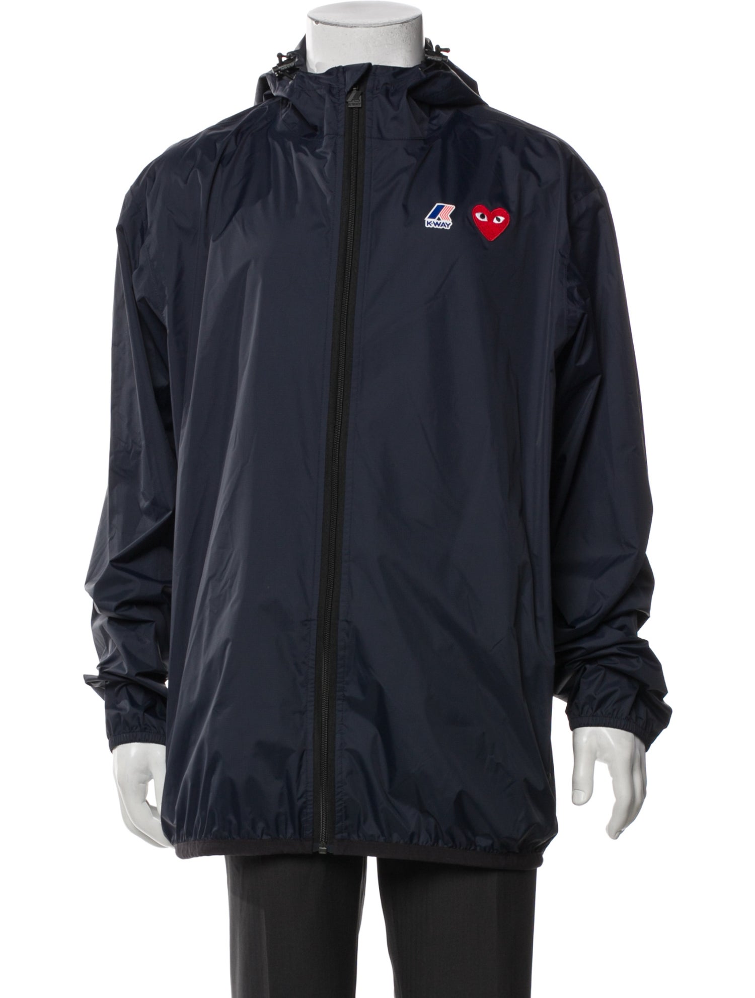 Comme Des Garçons Play X K-Way Graphic Print Windbreaker