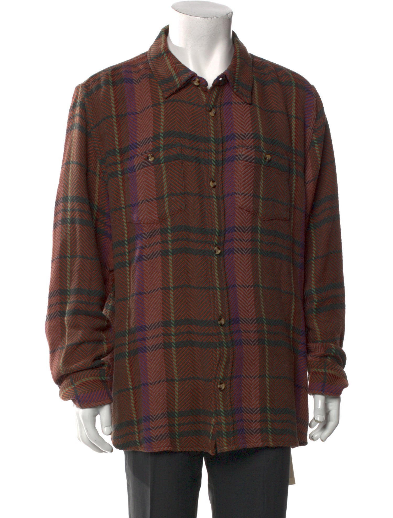 Corridor Plaid Print Long Sleeve Shirt