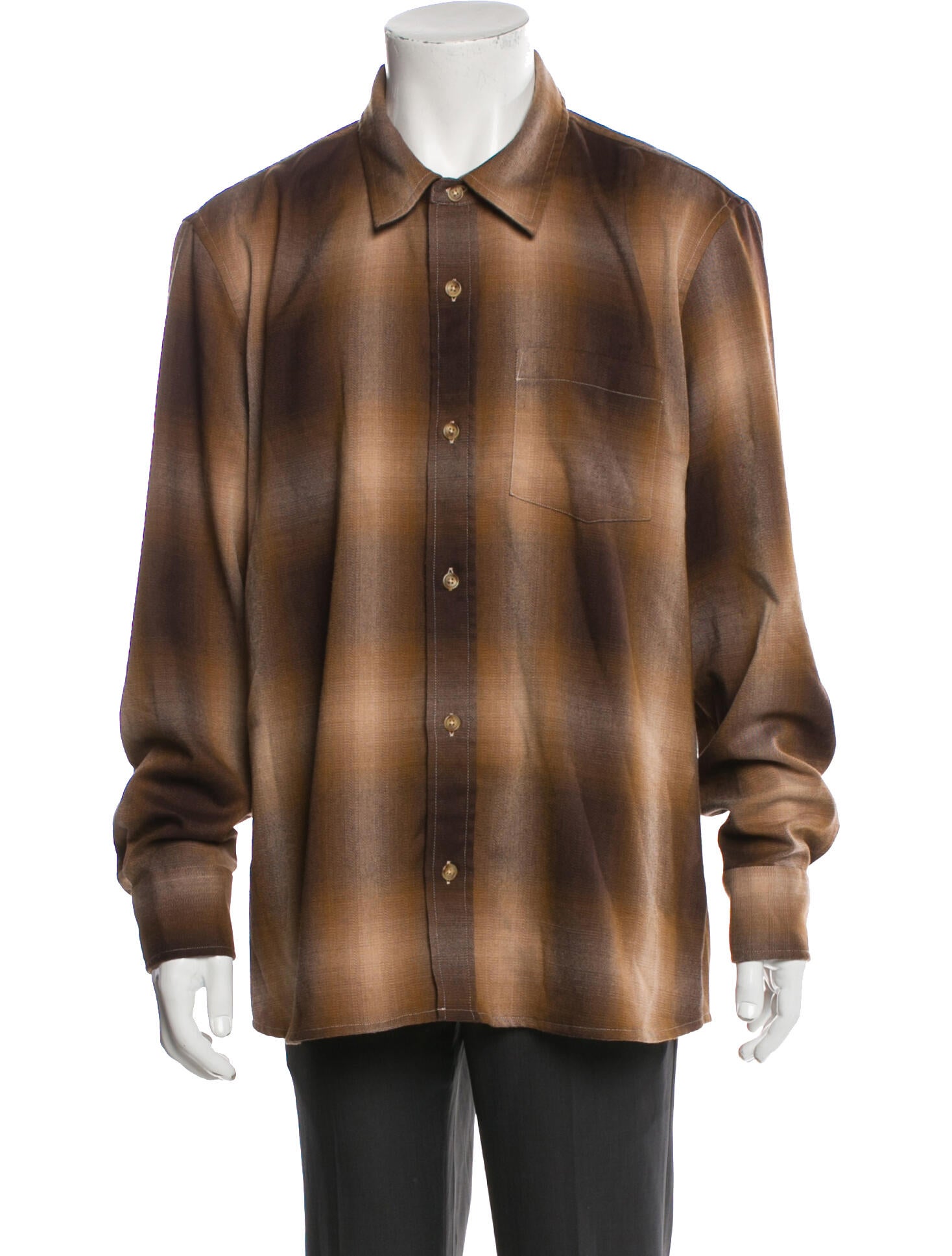 Corridor Plaid Print Long Sleeve Shirt
