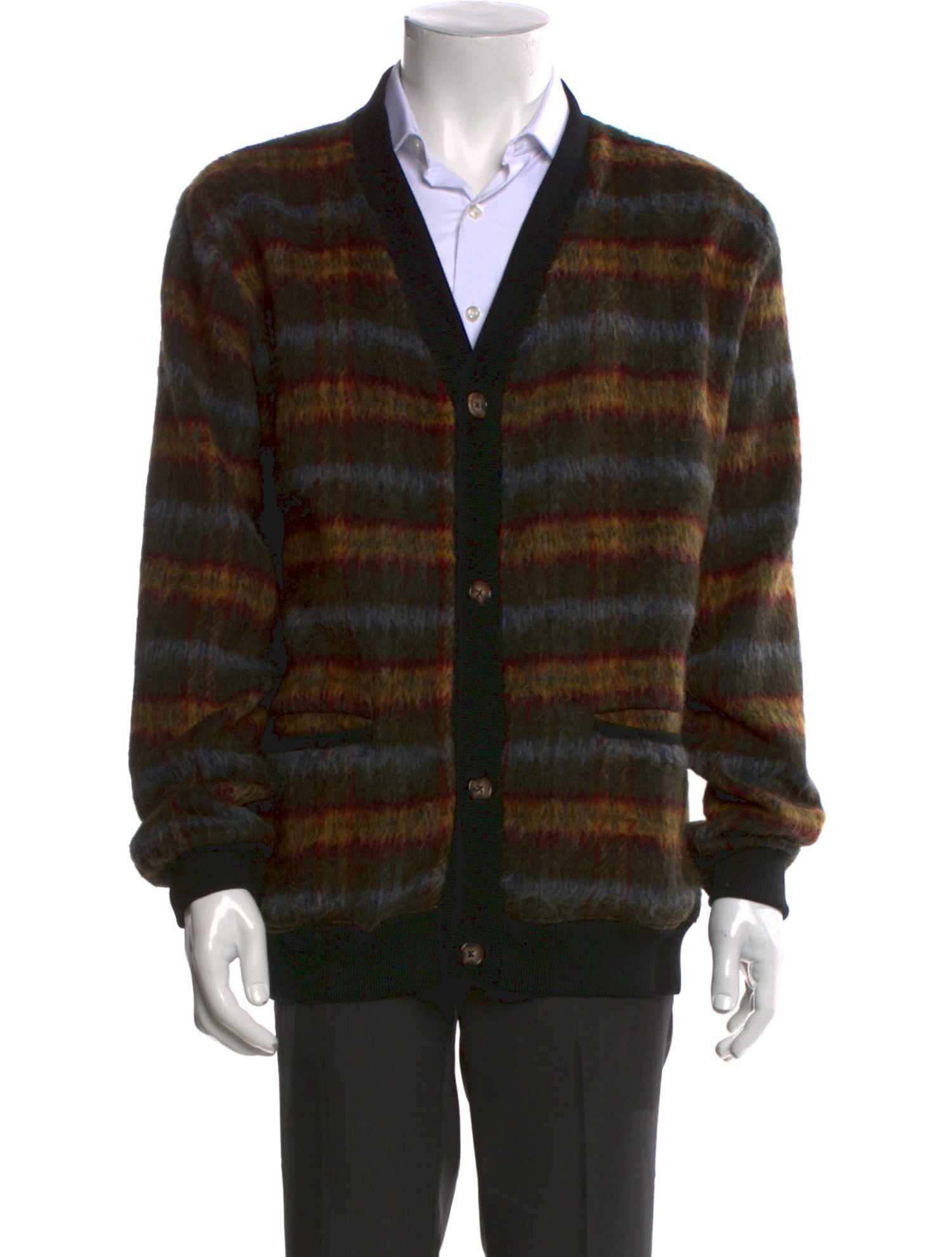 Corridor Striped V-Neck Cardigan