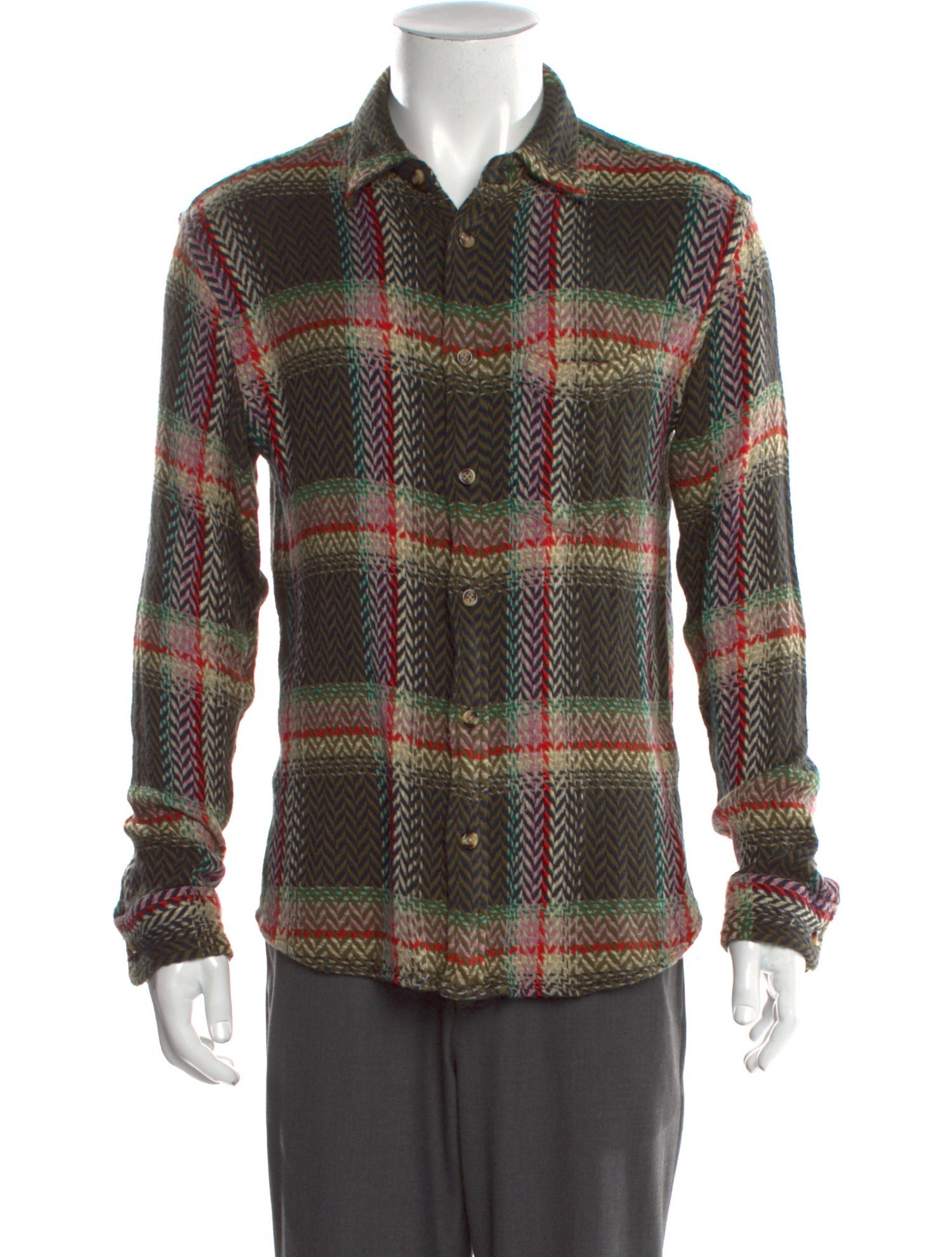Corridor Plaid Print Long Sleeve Shirt
