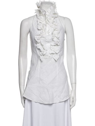 Corridor Linen Mock Neck Top