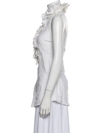 Corridor Linen Mock Neck Top