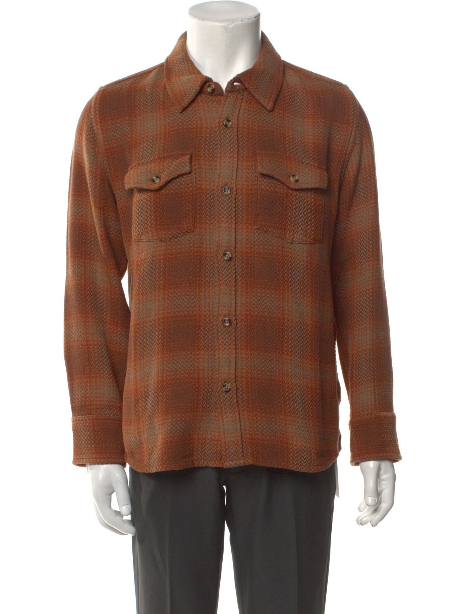 Corridor Plaid Print Long Sleeve Shirt
