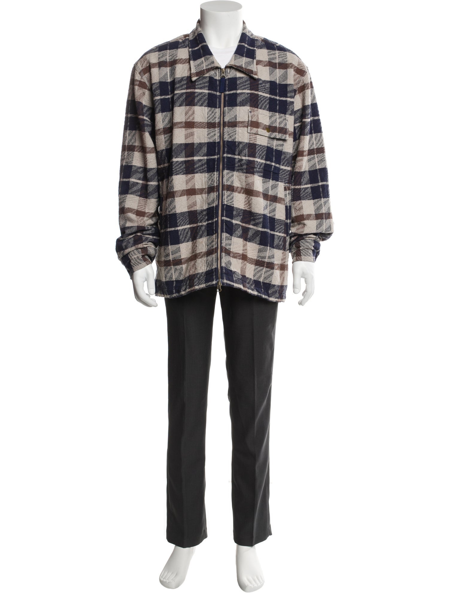 Corridor Plaid Print Overcoat
