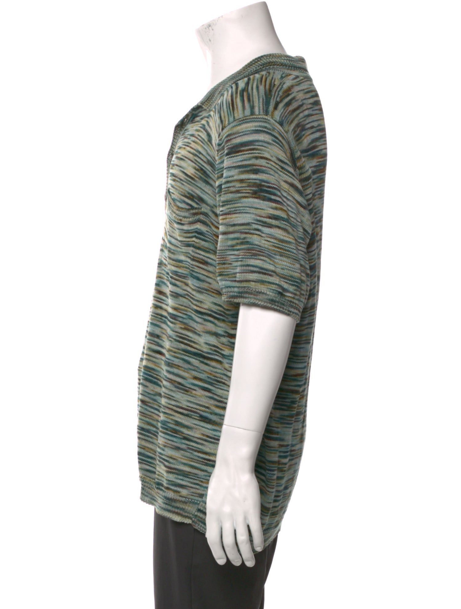 Corridor Striped V-Neck Polo Shirt