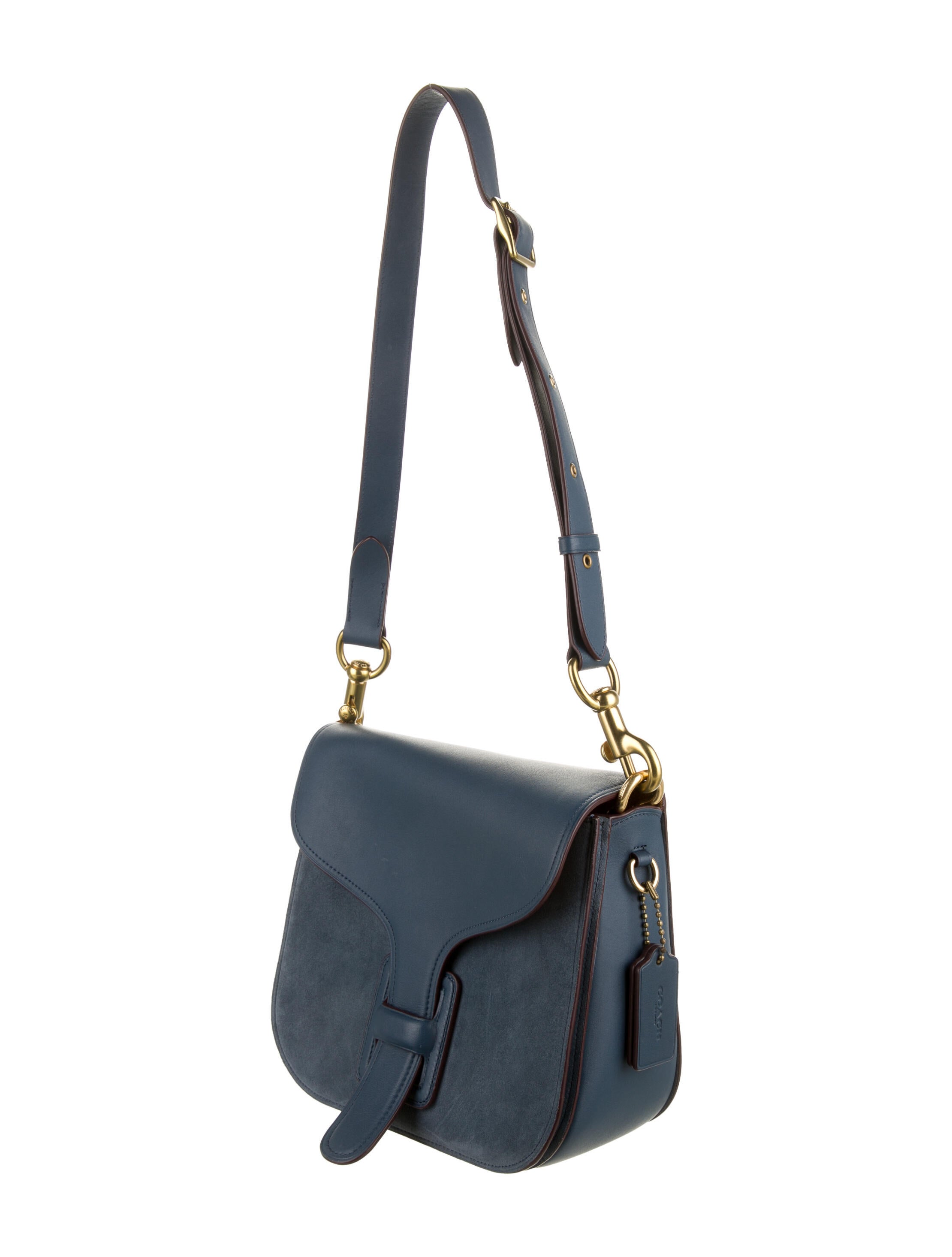 Coach x Rodarte Leather Courier Bag - Blue Shoulder Bags, Handbags