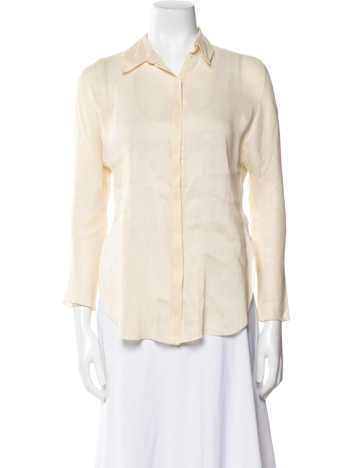 Cortana Three-Quarter Sleeve Button-Up Top