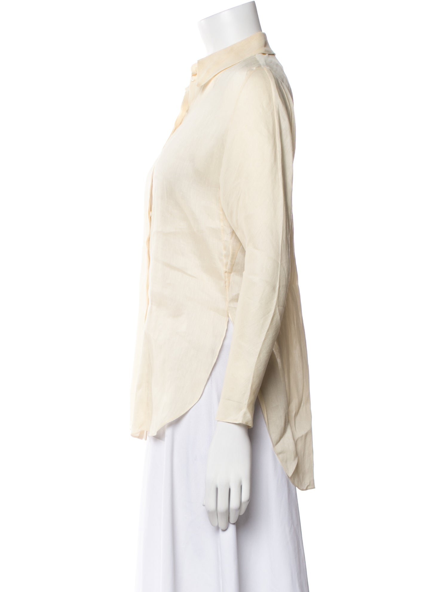 Cortana Three-Quarter Sleeve Button-Up Top