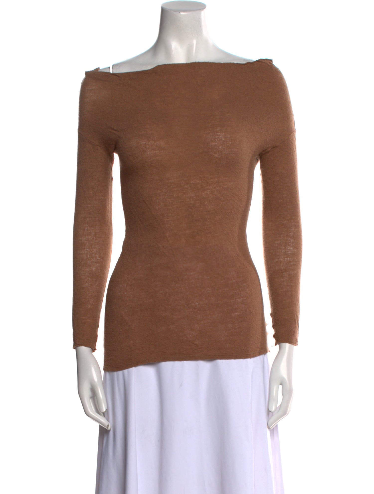 Cortana Virgin Wool Bateau Neckline Top