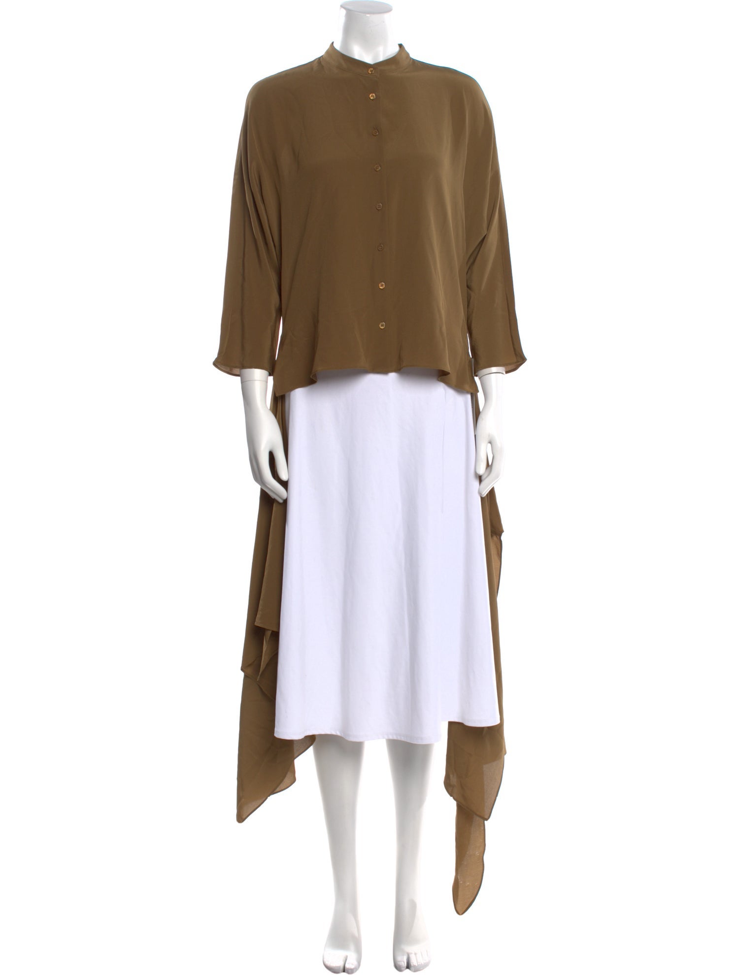 Cortana Silk Mock Neck Tunic