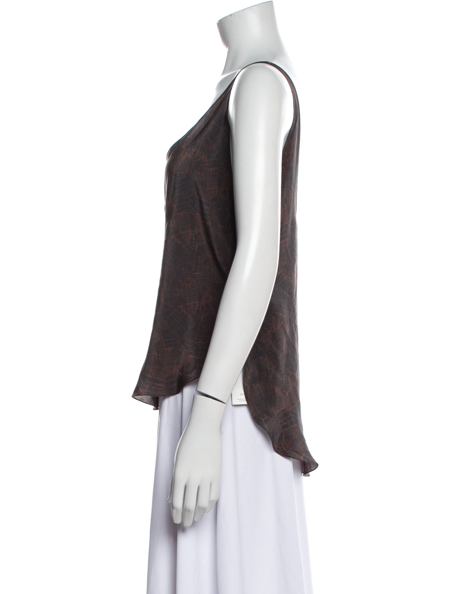 Cortana Silk Scoop Neck Top