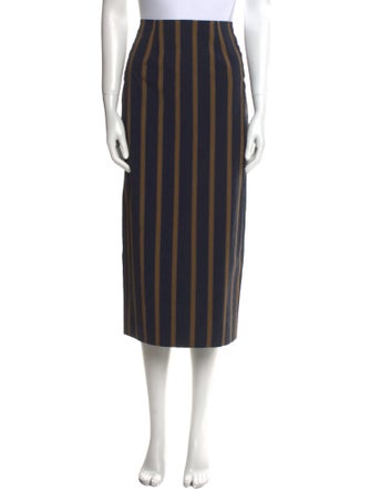 Cortana Striped Midi Length Skirt