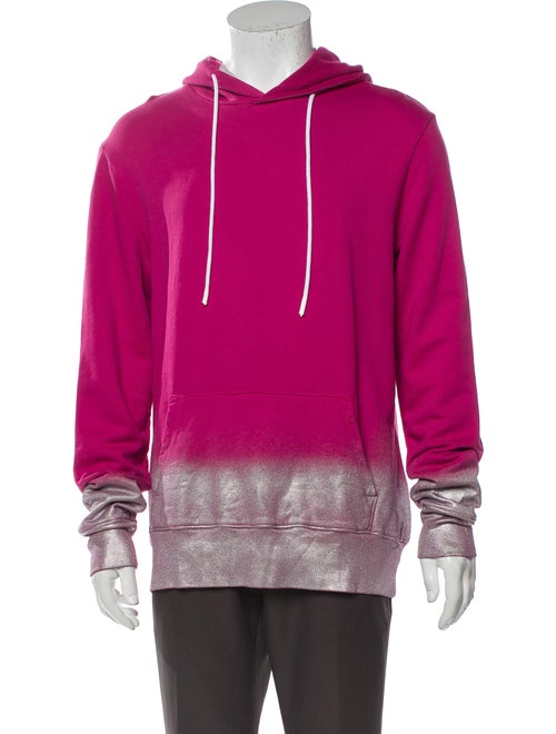 Cotton Citizen Printed V-Neck Hoodie Pink