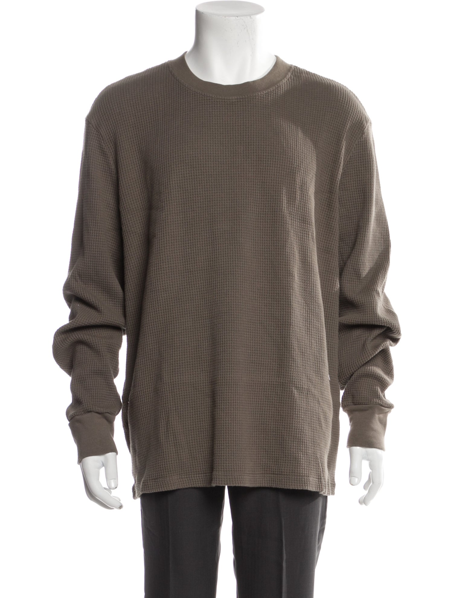 Cotton Citizen Plaid Print Crew Neck Henley w/ Tags Green TShirts