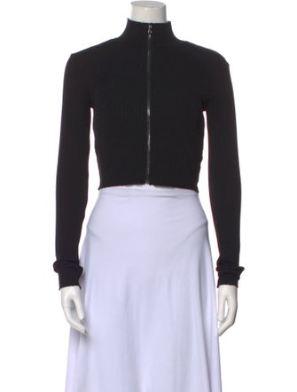 Cotton Citizen Mock Neck Long Sleeve Crop Top