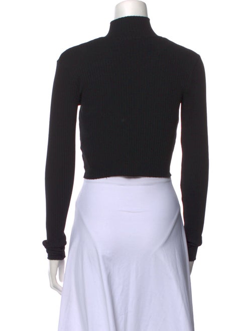 Cotton Citizen Mock Neck Long Sleeve Crop Top