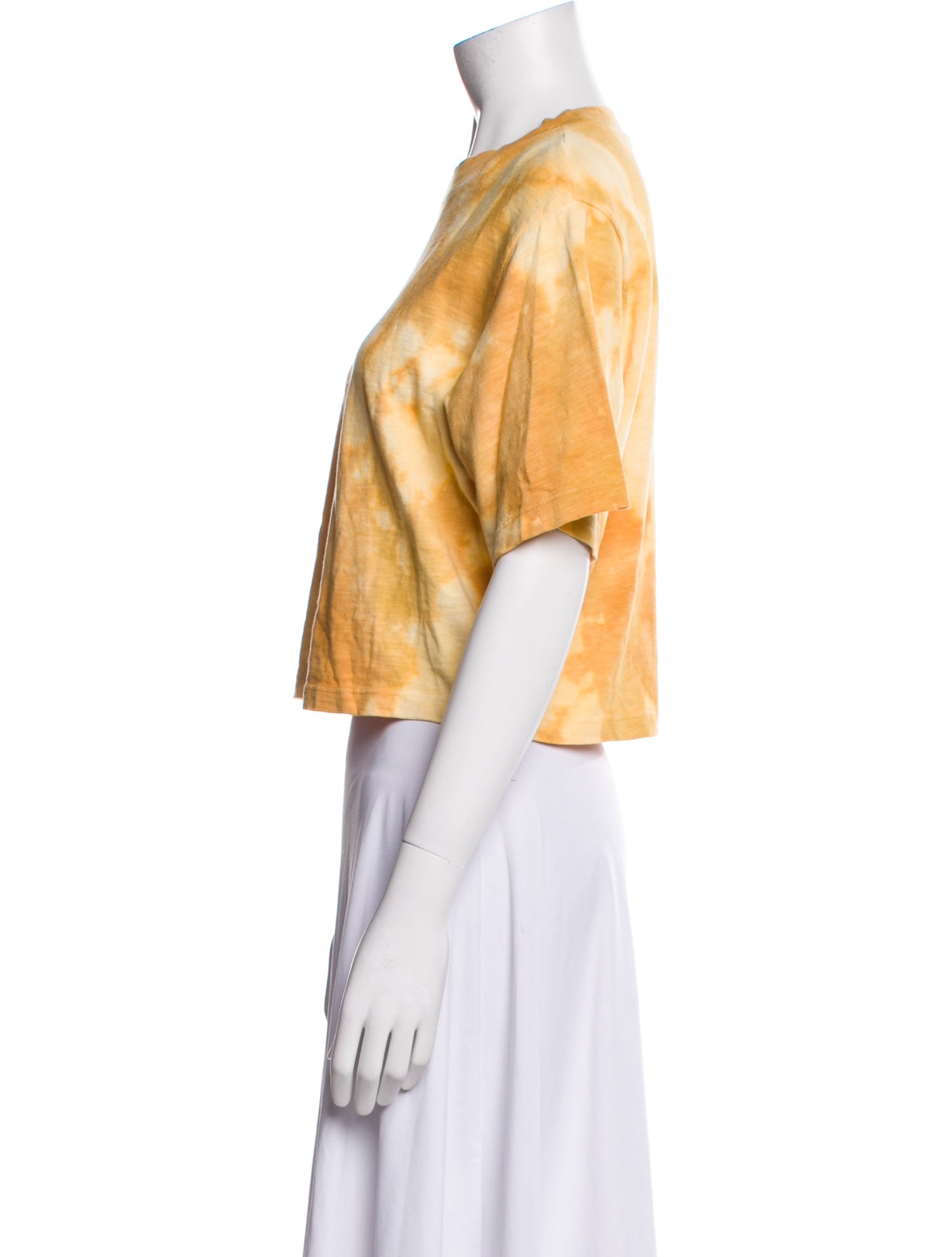 Cotton Citizen Tie-Dye Print Crew Neck Crop Top